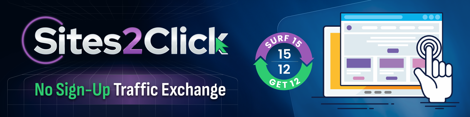 Sites2Click - Visit 15, Get 12